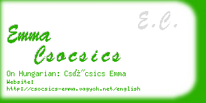 emma csocsics business card